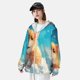 thumbnail image 3 of Balery Cloud Cute Hamster Sudadera ligera de manga larga con capucha y protección solar UPF 50+ para hombre y mujer, ideal para pesca y running-Small, 3 of 7