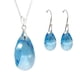 thumbnail image 1 of Juego de aretes y cadena con dije en forma de hoja ZVEZDA Plata mexicana ley .925 Cristal Swarovski, 1 of 5