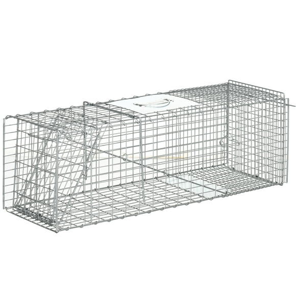 Outsunny Live Animal Trap One-Door Raccoon Release Steel Cage