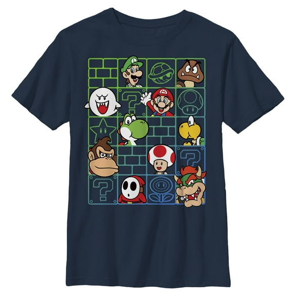 Boys Nintendo Mario Characters Wall T Shirt