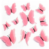 DAGOU 3D Butterfly Wall Decor 24 Pcs 3 Sizes, Gold Butterfly Decorations for Home Decorations Butterfly Party Decorations Room Decorations, Removable Stickers