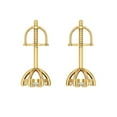 thumbnail image 4 of 0.28Ct Brilliant Round Cut Studs Crystal 18K Yellow Solid Gold Everyday Dainty Earrings Screw Back, 4 of 7