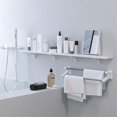 thumbnail image 5 of Estante De Pared Para Baño, Estante De Ducha Adhesivo, Estante Flotante, Estante De Almacenamiento De Ducha, Fijo, Se Puede Utilizar En Baños,White,32*11*7cm, 5 of 5