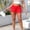 Red, variant on Fatuov Ripped Denim Shorts Women High Waisted Breathable Shorts for Outdoor Summer Solid Color Short Pants with Pockets, White, W34 L13