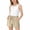Beige, variant on ZLBDYG Teen Cotton Linen Shorts Girls Oversized Elastic Waist Wide Leg Shorts Drawstring Summer Casual Beach Short Pants with Pocket