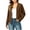 Brown long sleeve blazer jacket for women a1, variant on thefmos Women's Fall Winter Long Sleeve Zip Up Blazer Jackets Open Front Casual Solid Tops Dressy Work Office Trendy Outerwear Fashion Clothes, Black L