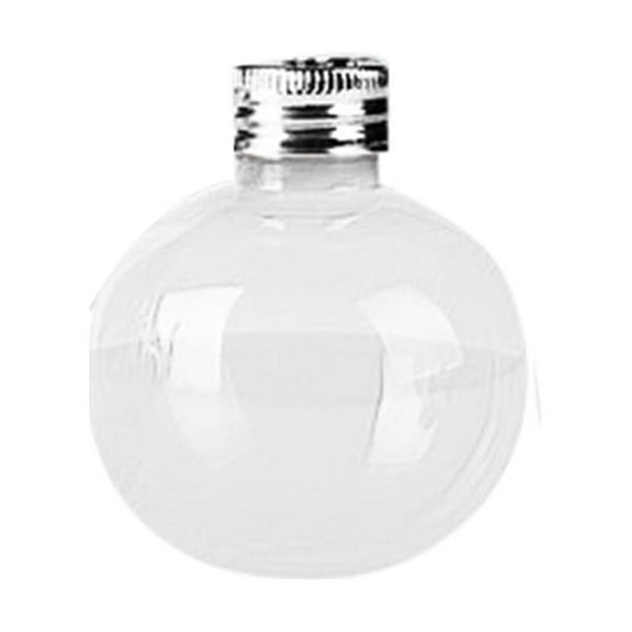 Tswift Clear Round Mini Ornament Drink Cups, 1.7 Oz Reusable Plastic Bulb, Fill with Wine Juice Milk, Holiday Party Favor, Cocktail Shot Glass, Tree Décor Gift, 1 Spherical Drinking Cup