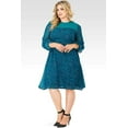 thumbnail image 5 of Standards & Practices Plus Size Balloon Sleeve Velvet Trim Peasant Dress 2X, 5 of 5