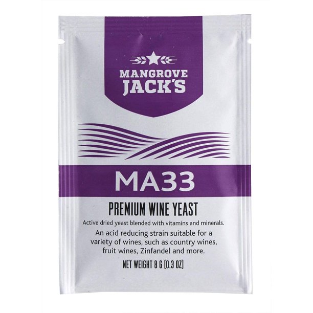 Mangrove Jack's Wine Yeast MA33 8g / 23L Fruity White & Blush Country