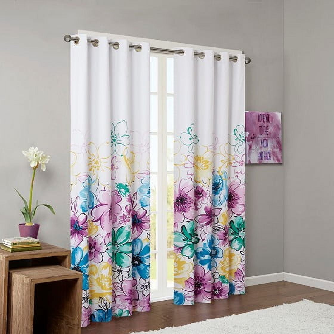 MAYEERTY 1 Pc Printed Total Blackout Curtain Panel
