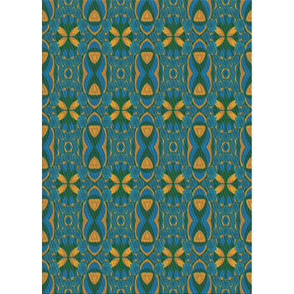 Ahgly Company Indoor Rectangle Patterned Mint Green Novelty Area Rugs, 3' x 5'