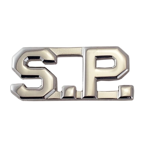 Hero's Pride S.P. Die Struck Letter Pins, 1/2" High, Silver Finish, Pair