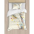 thumbnail image 3 of Modern Duvet Cover Set Queen Size, Cute Dolphin Fish Figure with Rainbow Colors Adventure Ocean Animal Illustration, Decorative 3 Piece Bedding Set with 2 Pillow Shams, Multicolor, by Ambesonne, 3 of 3