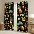 thumbnail image 2 of Feelyou Kids Happy Camping Blackout Curtains Set of 2 (52x84 Each), Cartoon RV Camper Window Curtains, Campfire Sandwich Boba Tea Curtains and Drapes, Boys Girls Room Decor, 2 of 6