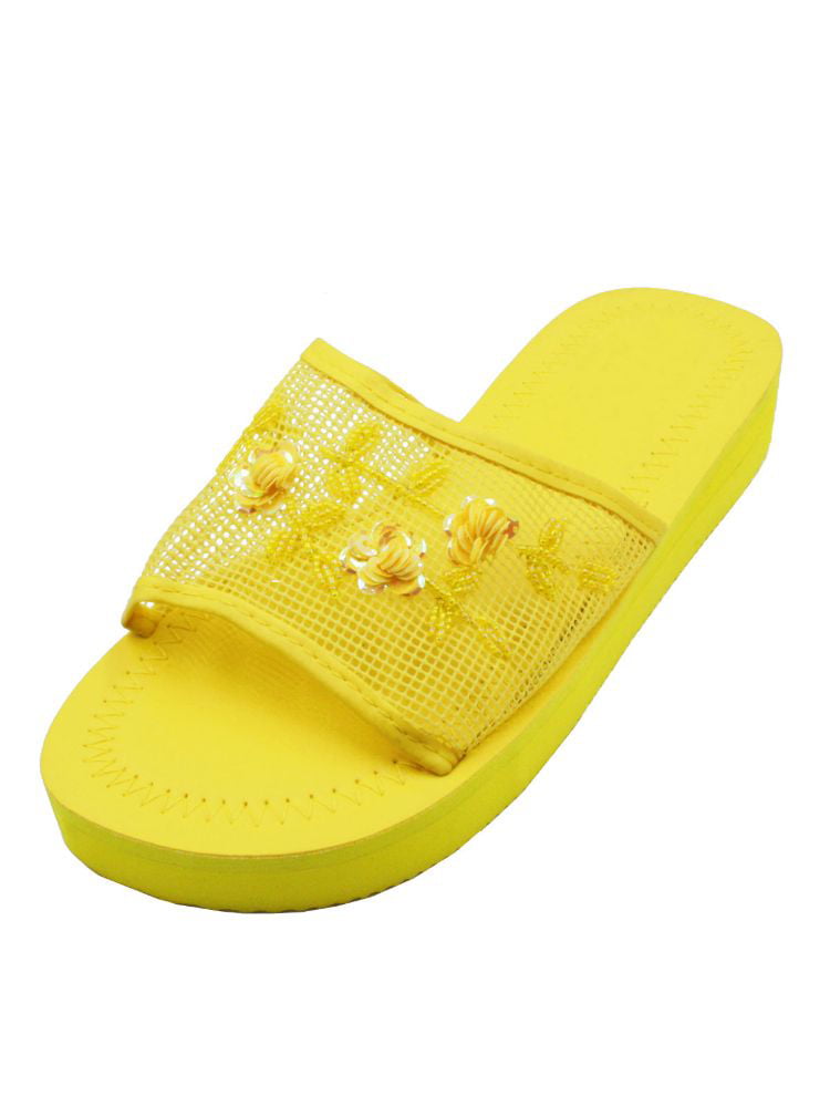 open toe chinese mesh slippers