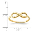 thumbnail image 4 of Real 14kt Yellow Gold Infinity Ring Size: 7; for Adults and Teens; for Women and Men, 4 of 5