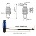 thumbnail image 3 of V6 Hotend Kit for Voron 2.4 Prusa Ender 3 CR10 MK3S 24V 60W Hot End Ceramic Heating Core Print Head, 3 of 5