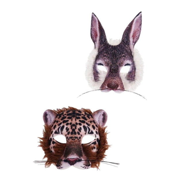 Festival Cover,Halloween Animal cover Performance Festival,Headgear Birthday Party Costumes Kids Teens,Props Festivals Decoration Head cover Cosplay,Cosplay Fancy Dress Easter cover Rabbit Tiger Fernando Portada del festival