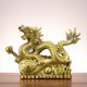 thumbnail image 1 of Nvzi Estatua de dragón chino Feng Shui de latón, escultura para decoración del hogar y la oficina, adornos de mesa para atraer riqueza y éxito, regalos de buena suerte, estilo B, tamaño mediano., 1 of 3