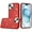 Red, variant on For iPhone 15 Beautiful Diamond Metallic Design Metal Chrome Edged Hybrid - Red