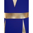 thumbnail image 6 of Alvivi Women Metallic Gold Sleeveless Praise Dance Dress Full Length Liturgical Worship Costume Blue M, 6 of 7