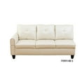 thumbnail image 4 of Hommoo Sofa Set, Faux Leather Synthetic Leather 2-Piece Sofa Set,L-Shaped Sectional Couch Set with Left Armrest for Living Room，White（No Ottoman）, 4 of 7