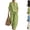 16# Green, variant on 2026 New Women's Casual Minimalist Linen 2 Piece Set 3/4 Sleeve Top and Pants Summer Travel Vacation Outfits,Green,XXL