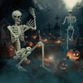 thumbnail image 6 of TETOU 5.4ft Skeleton Halloween Decorations,Realistic Full Body Movable Posable Joints Skeleton, Creepy Plastic Skeleton for Halloween Party Haunted House Props Indoor Outdoor Decor, 6 of 7