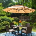 thumbnail image 6 of MF Studio 10ft Patio Umbrella 3 Tier Vented Outdoor Market Table Umbrella with Crank and Tilt All Aluminum Frame Beige, 6 of 8