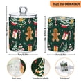 thumbnail image 5 of Yayeee 2 Pack Qtip Holder Bathroom Cotton Swab Canister with Lid Clear Dispenser Set, Green Christmas Gingerbread, 5 of 6