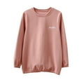 thumbnail image 2 of Womens Winter Clothes Women Tops Women's Color Fleece Thermal Long-sleeved Round Neck Base Shirt Top,Pink,XXL, 2 of 9