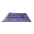 thumbnail image 2 of Ahgly Company Machine Washable Indoor Square Oriental Blue Industrial Area Rugs, 6' Square, 2 of 4