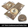 thumbnail image 5 of Anti-Fatigue Kitchen Rug Set of 2 Brown Coffee Latte Cushioned Kitchen Floor Mat, Standing Mat Waterproof Non-Slip Kitchen Mats and Rugs PVC Ergonomic Comfort Foam Rug for Kitchen, 5 of 6