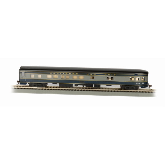 Bachmann 14303 HO B&O 85' Smooth-Side Observation Car w/ Lighted Interior