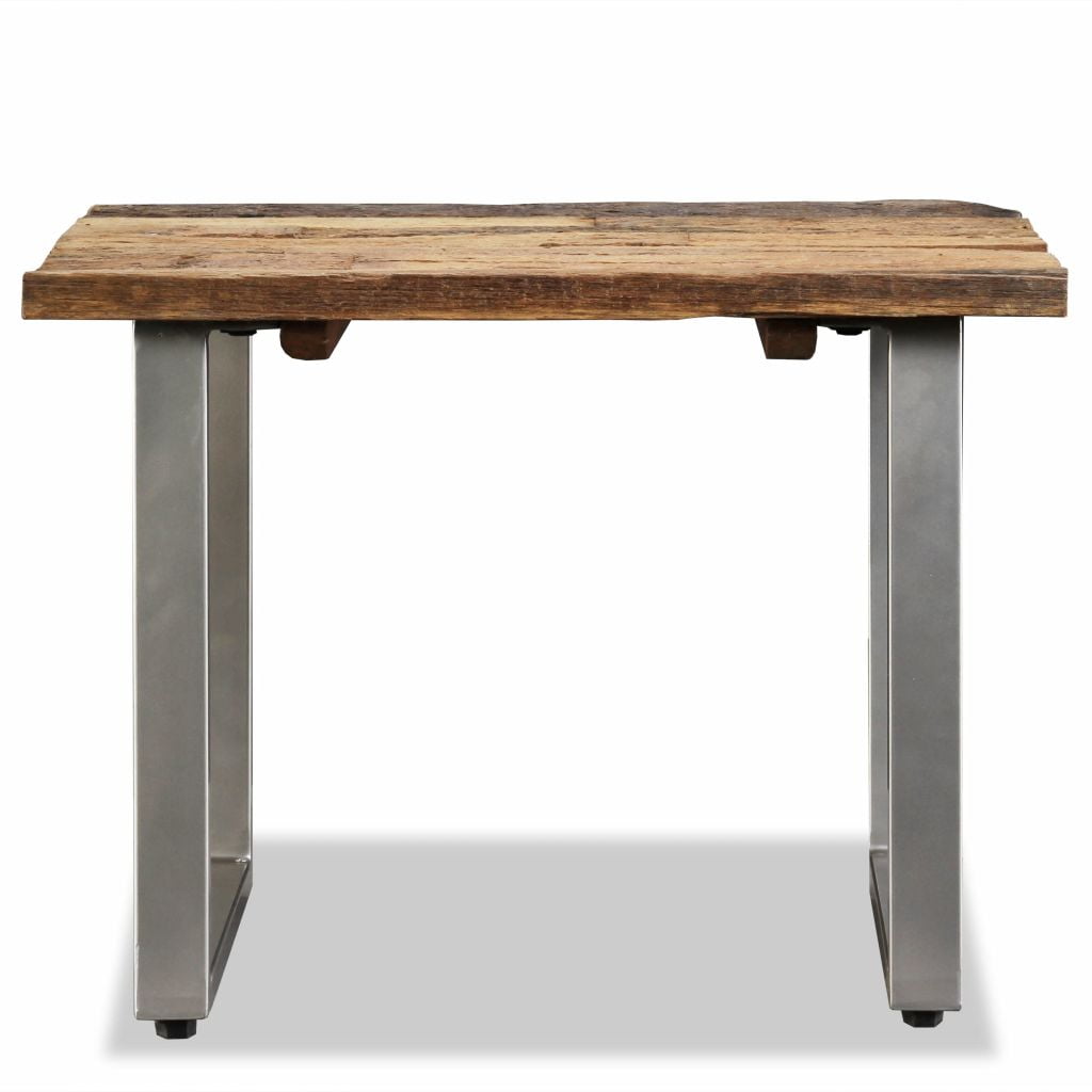 Kepooman Rustic Solid Acacia Wood Square Side End Table for Living Rooom, Brown Kepooman Rustic Solid Acacia Wood Square Side End Table for Living Rooom, Brown