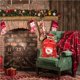 thumbnail image 2 of Naiovety 2Pcs Xmas Gift Present Bags Linen Bag Packing Pouch Drawstring Tear-resistant Storage Toys Ornaments Claus Santa Kits de decoración para fiestas Naiovety HA039068-00, 2 of 6