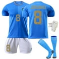 thumbnail image 2 of 2223 Italian home No. 10 Invignia 6 Villatti 14 Chiessa 8 Ruzhnio football uniform Colorful blue, 2 of 3