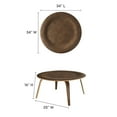 thumbnail image 6 of Modway 34" Square Modern Plywood Coffee Table in Walnut, 6 of 8