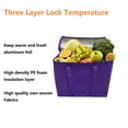 thumbnail image 3 of Set of 2 XL Insulated Cooler Bags,Reusable Grocery Bags with Durable Dual Zipper Closure,Keep Food Hot or Cold,Ideal for Instacart,Grocery Transport(Purple Color), 3 of 6