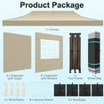 thumbnail image 4 of COBIZI 10x20 Pop Up Canopy Tent Heavy Duty with 6 Removable Sidewalls,Commercial Pop Up Tent for Parties All Weather Waterproof Wedding Tent with Roller Bag(Khaki), 4 of 11