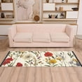 thumbnail image 2 of Yayeee Runner Rug for Bedroom 2'x6' Machine Washable Hallway Non Slip Mat, Beige Floral, 2 of 8
