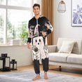 thumbnail image 4 of Halloween Ghosts Pink Adult Onesie Pajamas Slim Fit Christmas One Piece Suit Pjs for Women and Men Hooded Zipper, 4 of 7