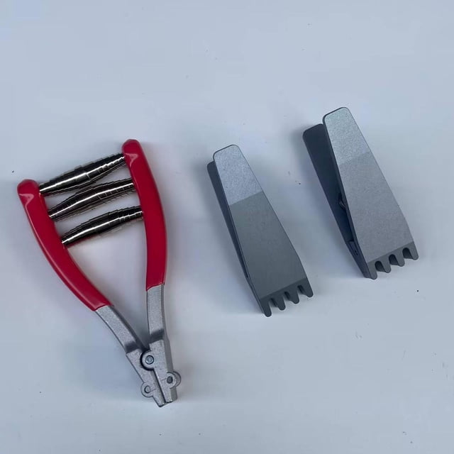 DYNWAVECA Badminton Starting Clamp Tennis Equipment Wire Clamp Alloy 3 Spring Durable Starting Stringing Clamp Clamping Tool for Tennis Red