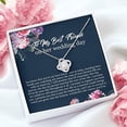 thumbnail image 3 of Friend to Bride Necklace Gift with Message Card, on Her Wedding Day, Friend of The Bride Necklace, Wedding Gift for Bride, Bride Jewelry Gift, 3 of 3
