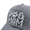 thumbnail image 4 of Women's Dog Mom Hat, Washed Adjustable Embroidered Denim Baseball Cap, 4 of 5