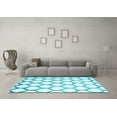 thumbnail image 3 of Ahgly Company Indoor Square Trellis Light Blue Contemporary Area Rugs, 8' Square, 3 of 4