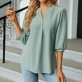 thumbnail image 3 of Scyoekwg Womens Short Sleeve Tops Short Sleeve Tops Women's Shirts Casual Ladies Blouses Dressy Casual Womens Summer Fashion Loose Comfy Clothes, 3 of 4