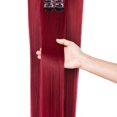 thumbnail image 4 of SHCKE Clip in Hair Extensions 23 Inch Hairpieces 8 Pieces Set Clip On Hair Extension Straight Double Weft Hair Extensions Synthetic Hairpiece for Women Dark Red, 4 of 6