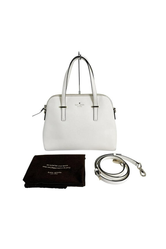 Pre-Owned Kate Spade handbag, 2-way bag, shoulder cowhide leather, PXRU4471, white (Good)