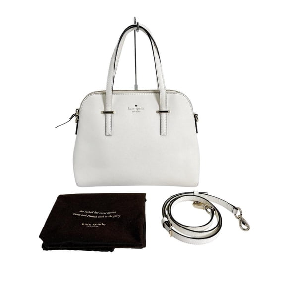 Pre-Owned Kate Spade handbag, 2-way bag, shoulder cowhide leather, PXRU4471, white (Good)